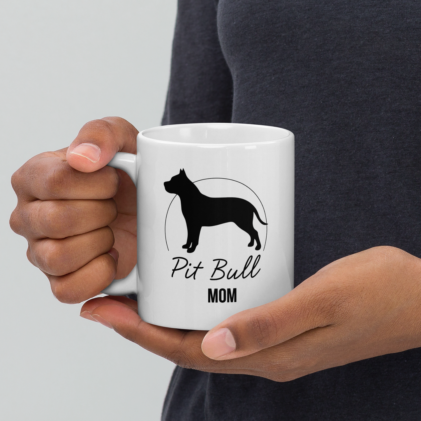 Canine Revolution Apparel Pit Bull Dog Mom White Ceramic Mug