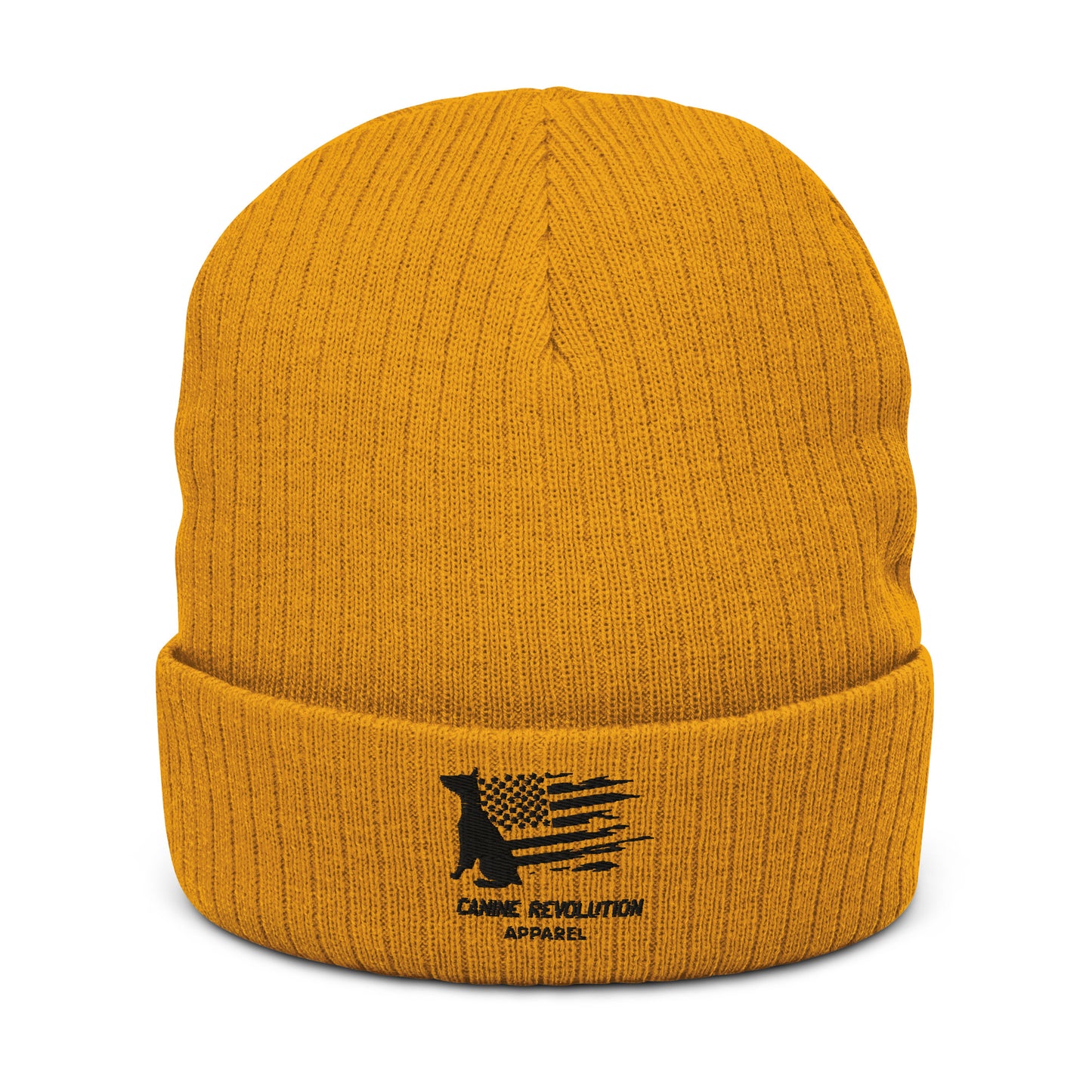 Canine Revolution Apparel All Black Logo Double Layer Knit Beanie