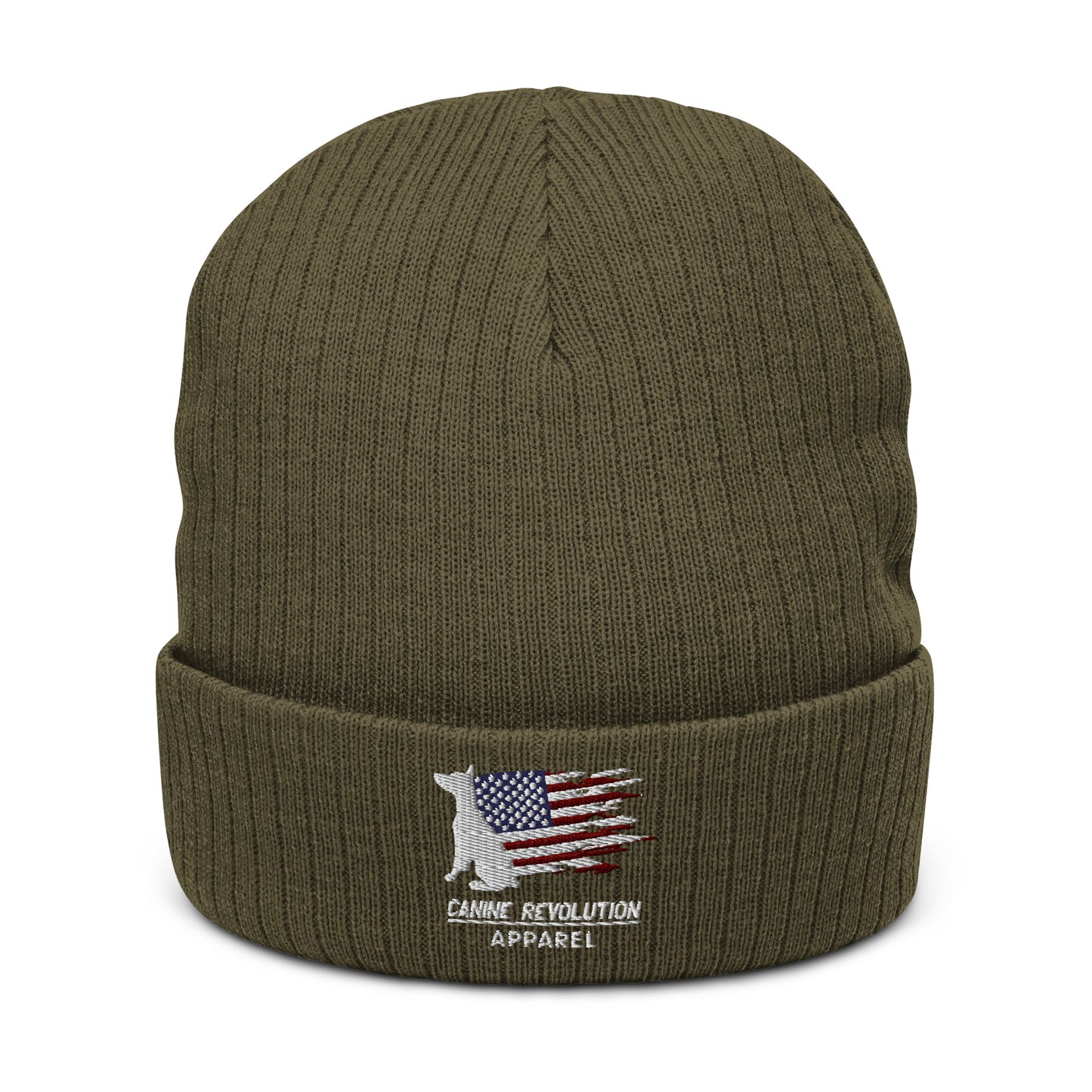 Canine Revolution Apparel Tricolor Logo Double Layer Knit Beanie
