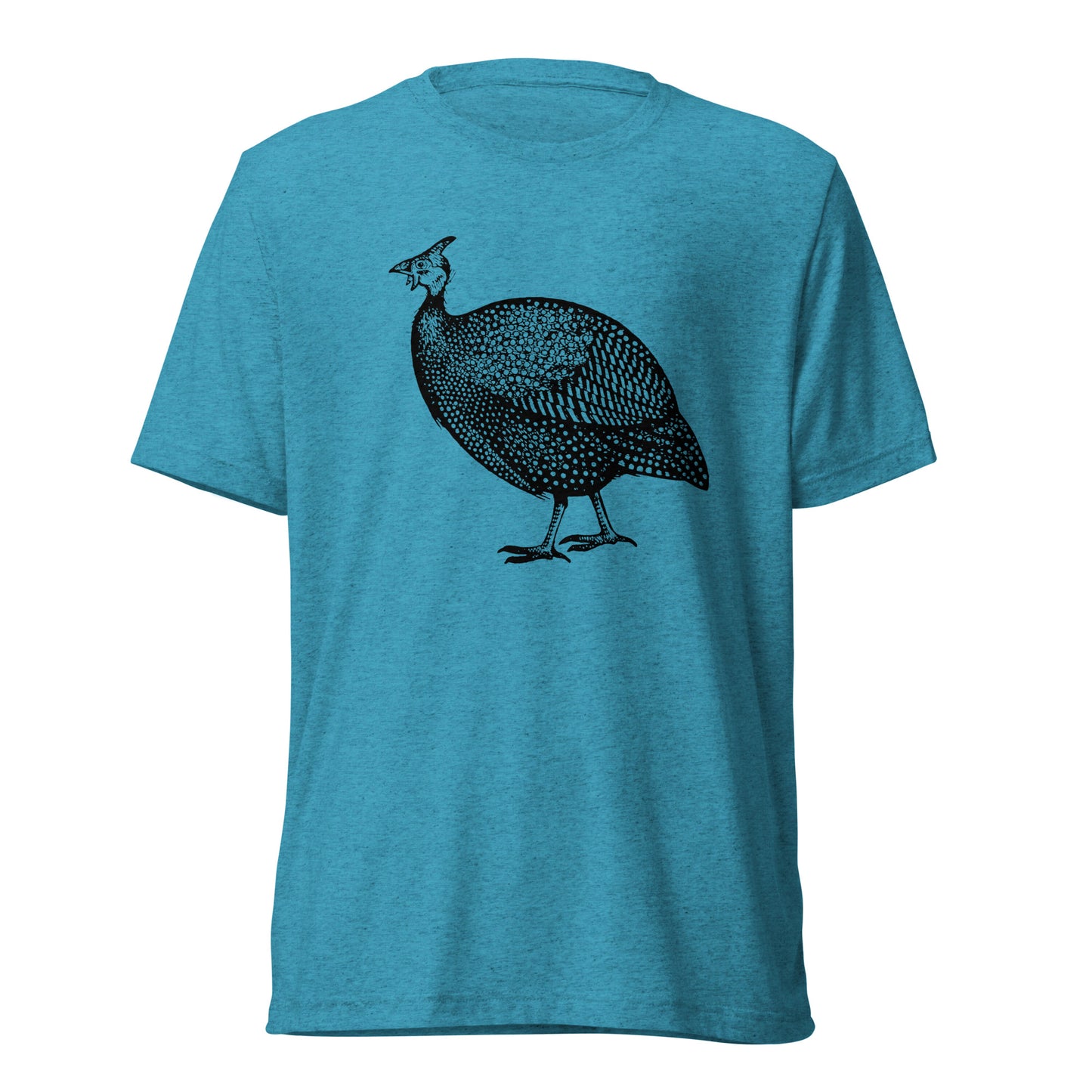 Guinea Fowl Guinea Hen Illustration Poultry Bird Unisex Tri-Blend Farm T-Shirt