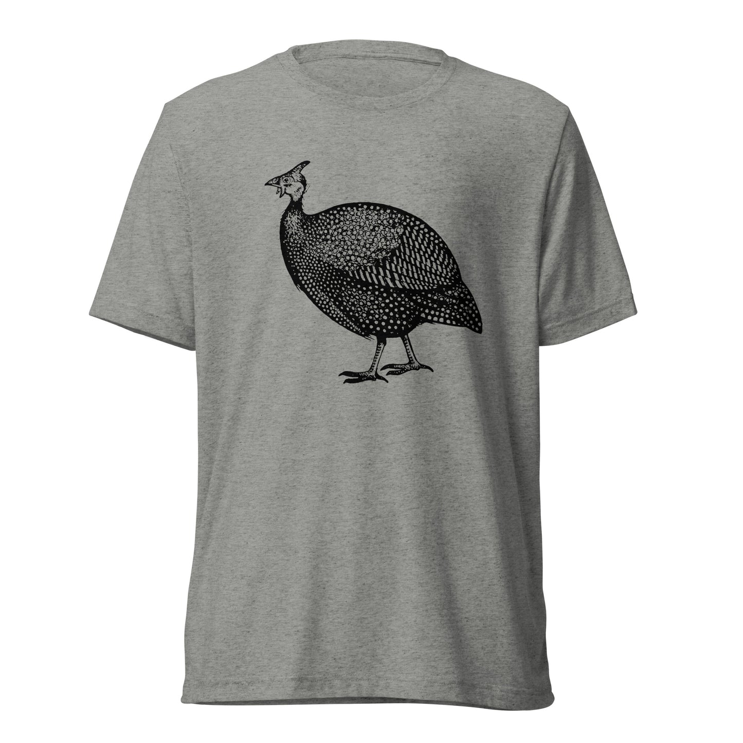 Guinea Fowl Guinea Hen Illustration Poultry Bird Unisex Tri-Blend Farm T-Shirt