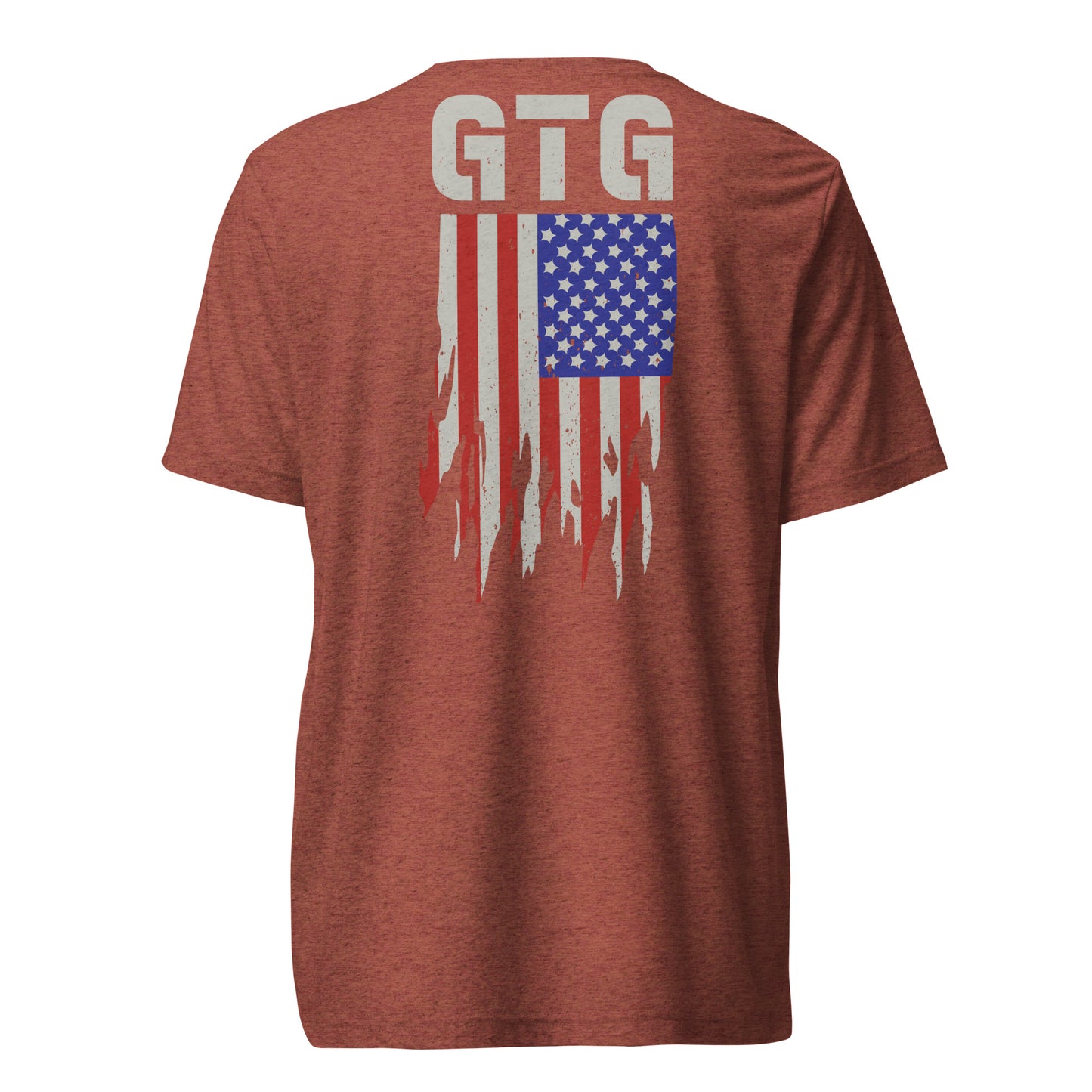 GOOD TO GO Tri-Blend Unisex T-Shirt with Tri-Color American Flag