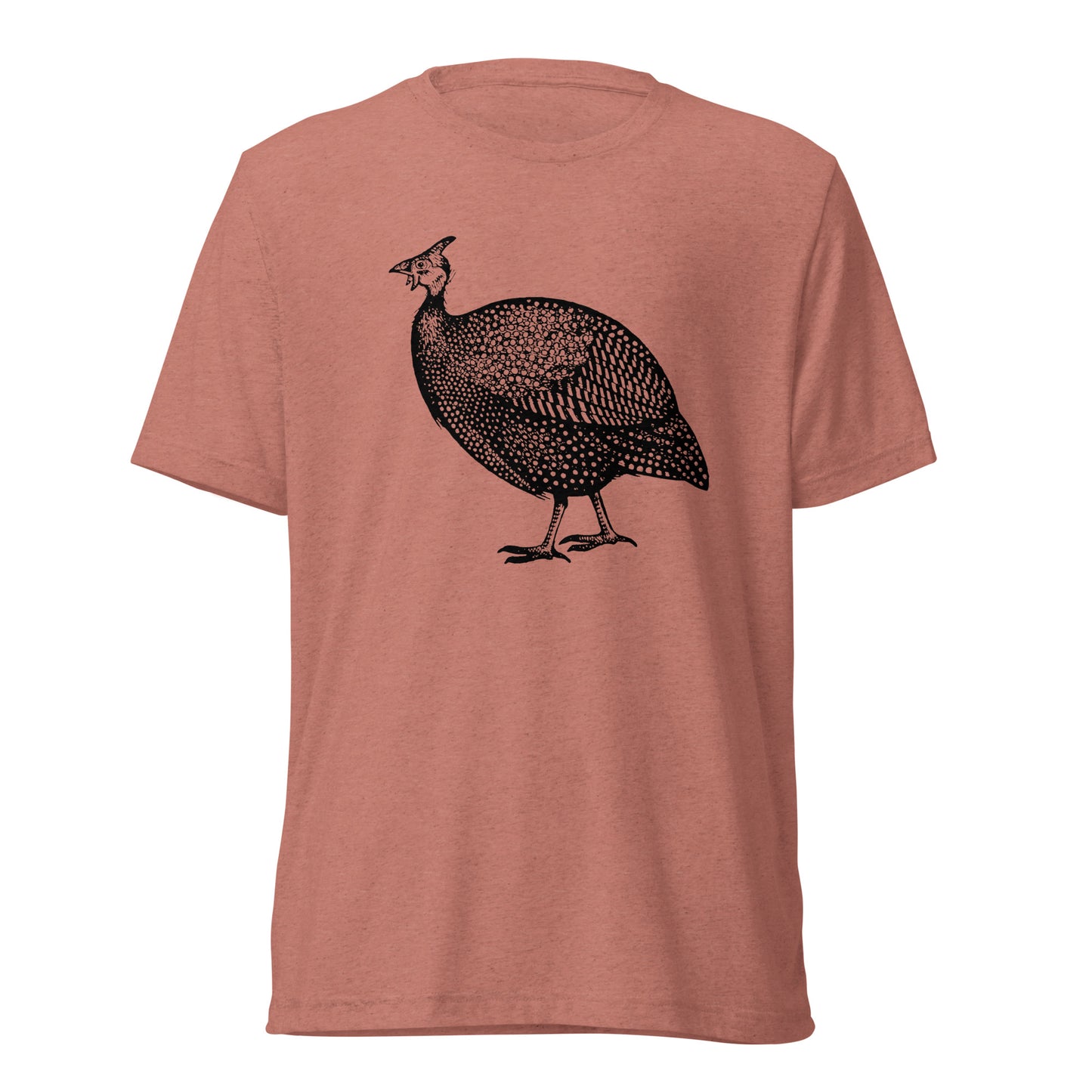 Guinea Fowl Guinea Hen Illustration Poultry Bird Unisex Tri-Blend Farm T-Shirt