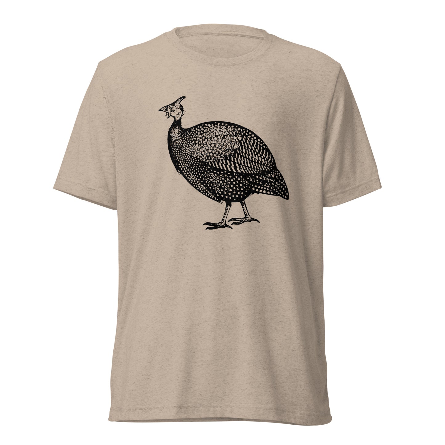 Guinea Fowl Guinea Hen Illustration Poultry Bird Unisex Tri-Blend Farm T-Shirt