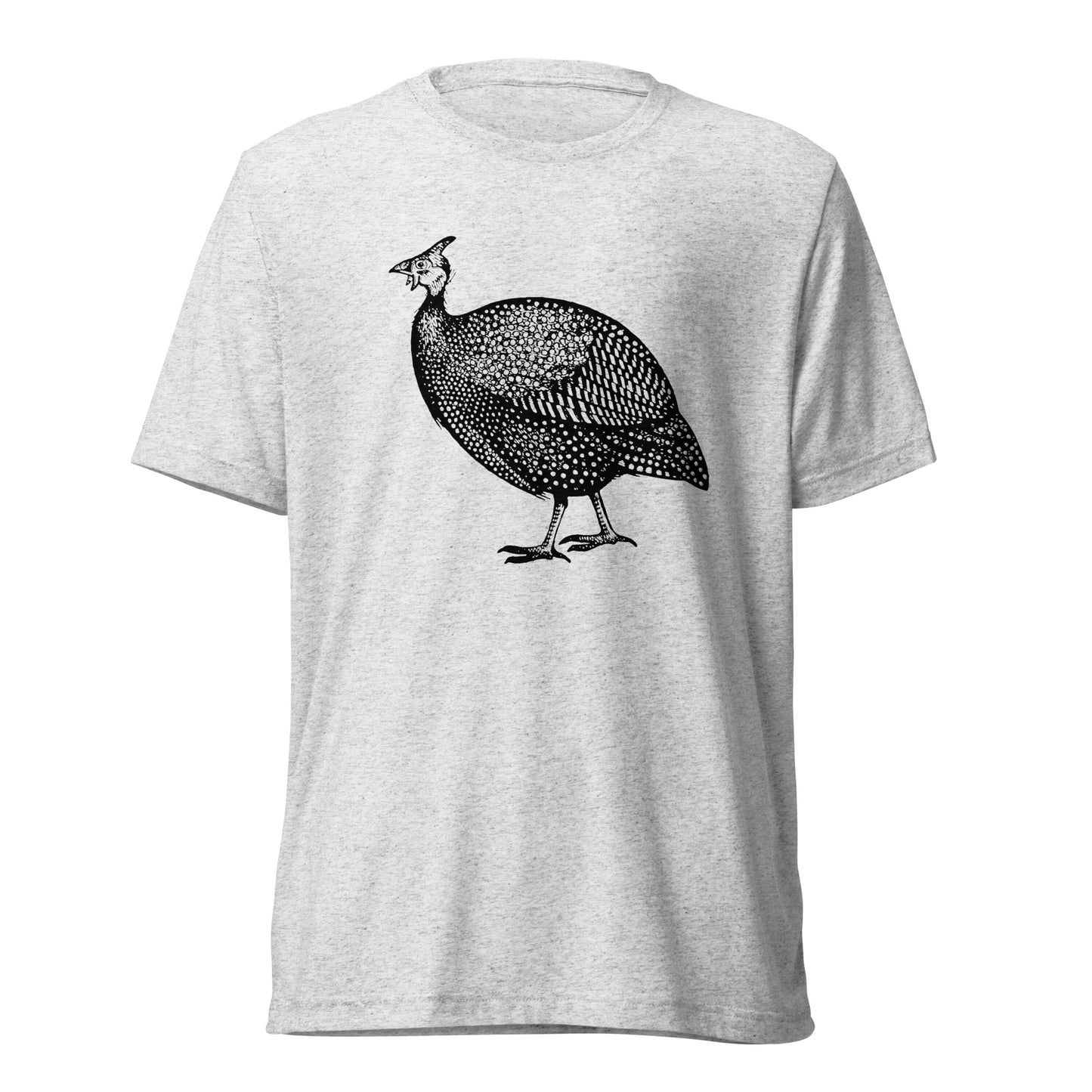 Guinea Fowl Guinea Hen Illustration Poultry Bird Unisex Tri-Blend Farm T-Shirt