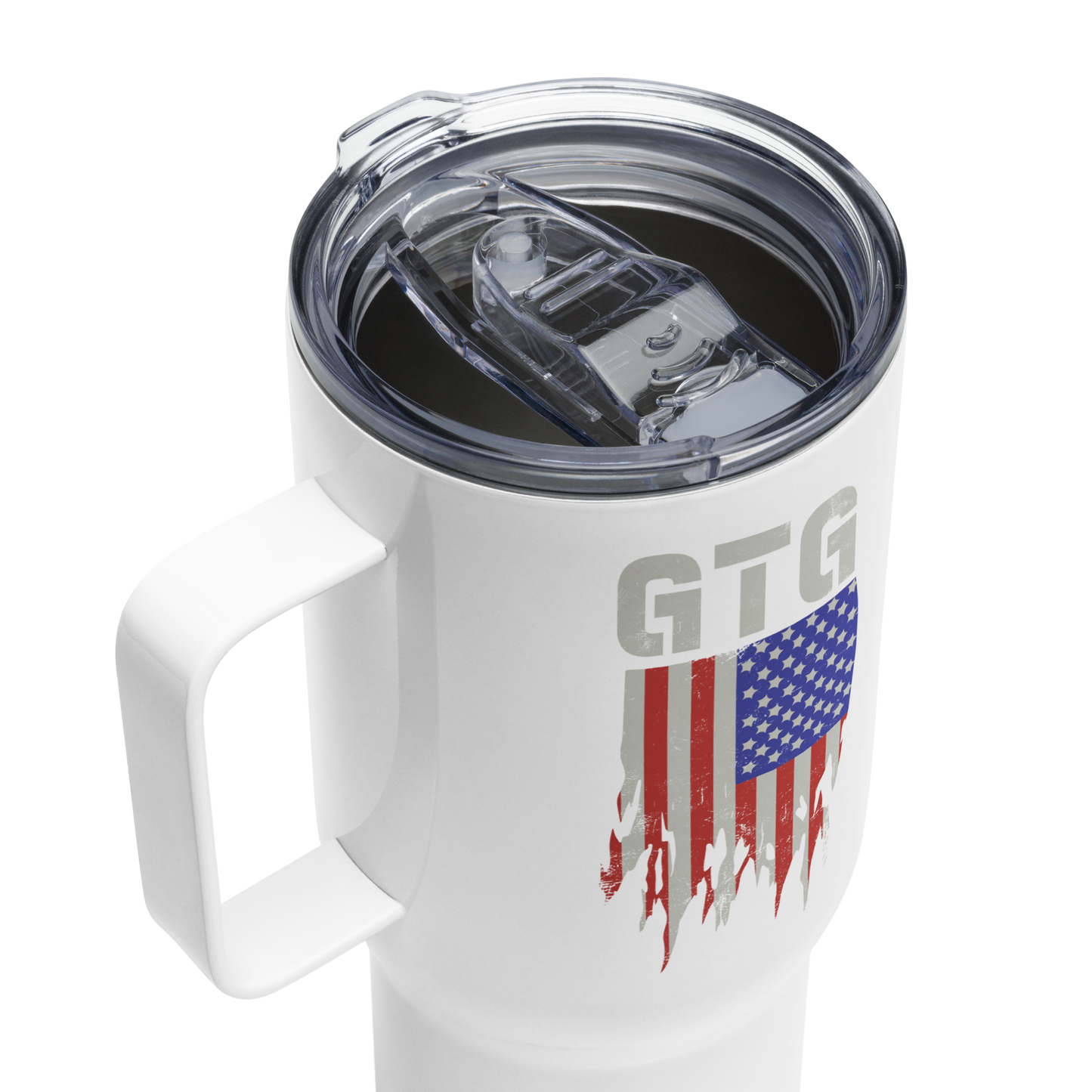 GTG American Flag Stainless Steel Travel Cup with Handle