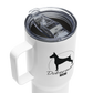 Doberman Dog Mom Stainless Steel Travel Cup with Handle