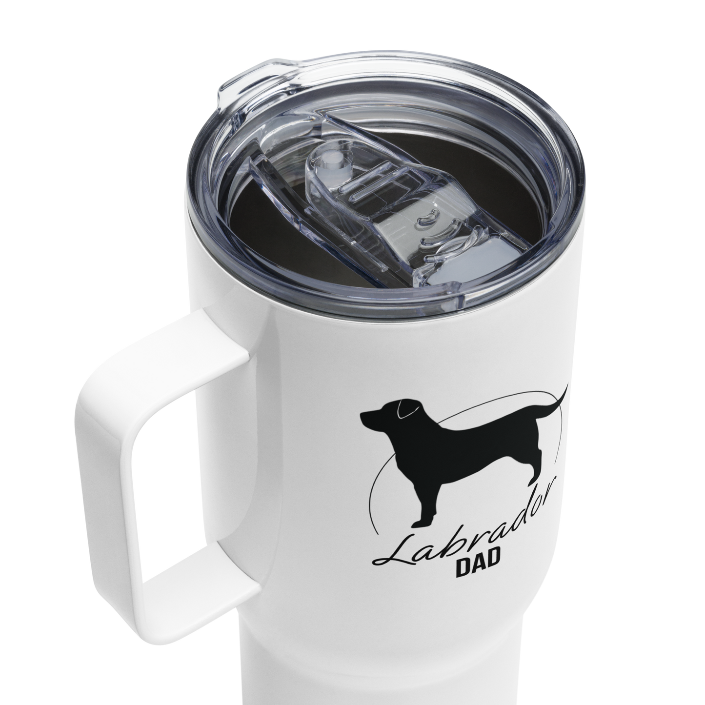 Labrador Dog Dad Stainless Steel Travel Cup with Handle