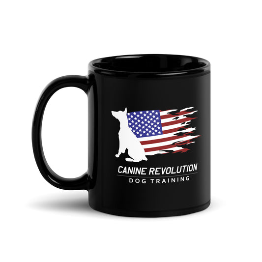 Canine Revolution Dog Training Black Ceramic Mug