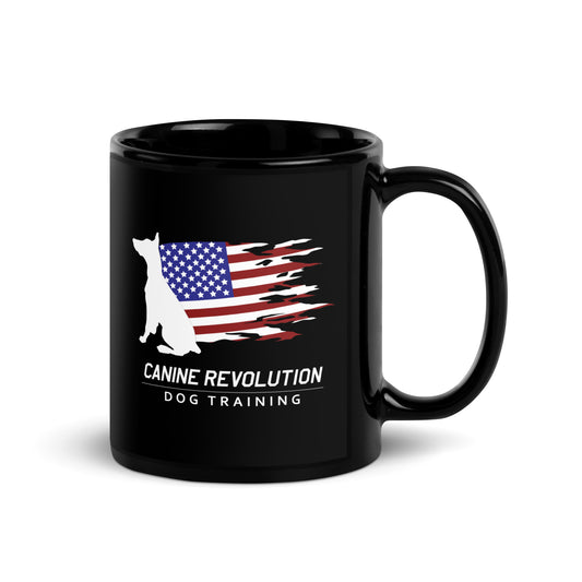 Canine Revolution Dog Training Black Ceramic Mug
