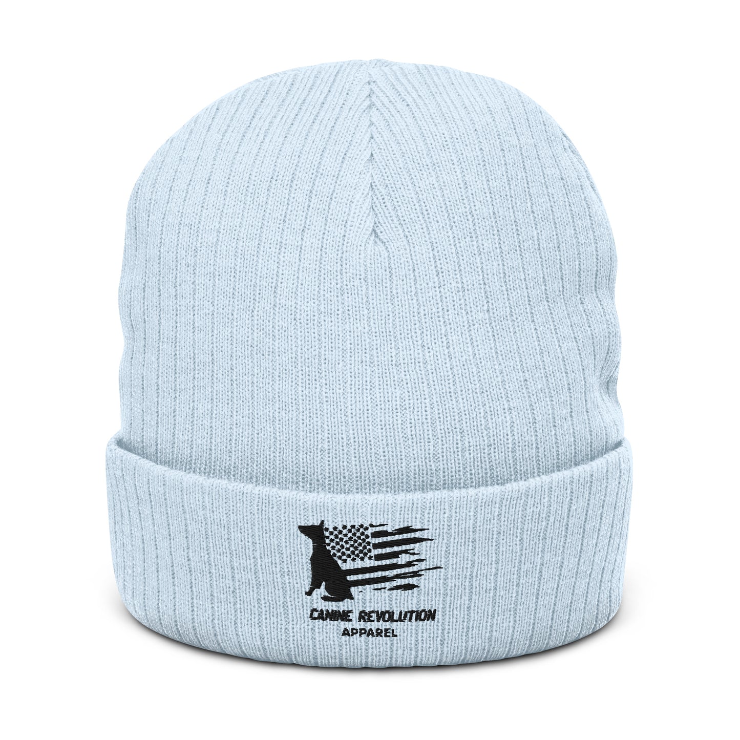 Canine Revolution Apparel All Black Logo Double Layer Knit Beanie
