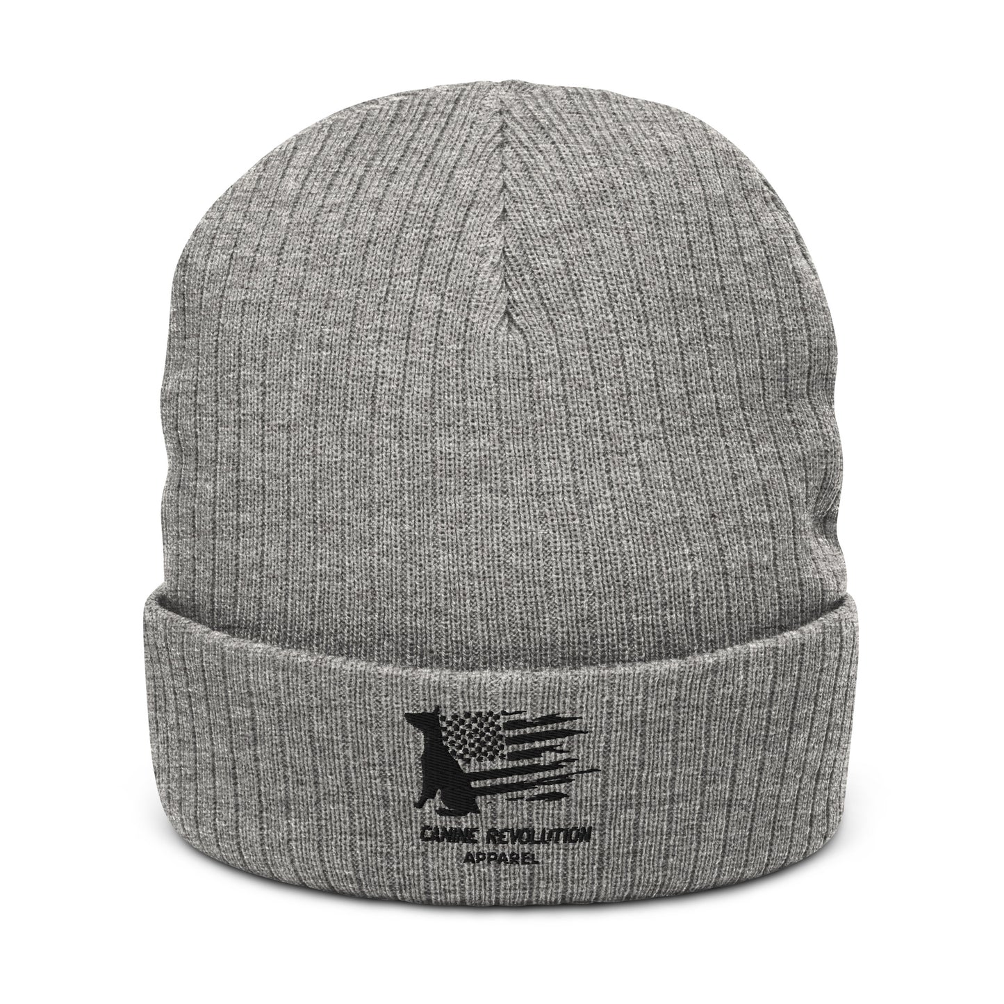 Canine Revolution Apparel All Black Logo Double Layer Knit Beanie