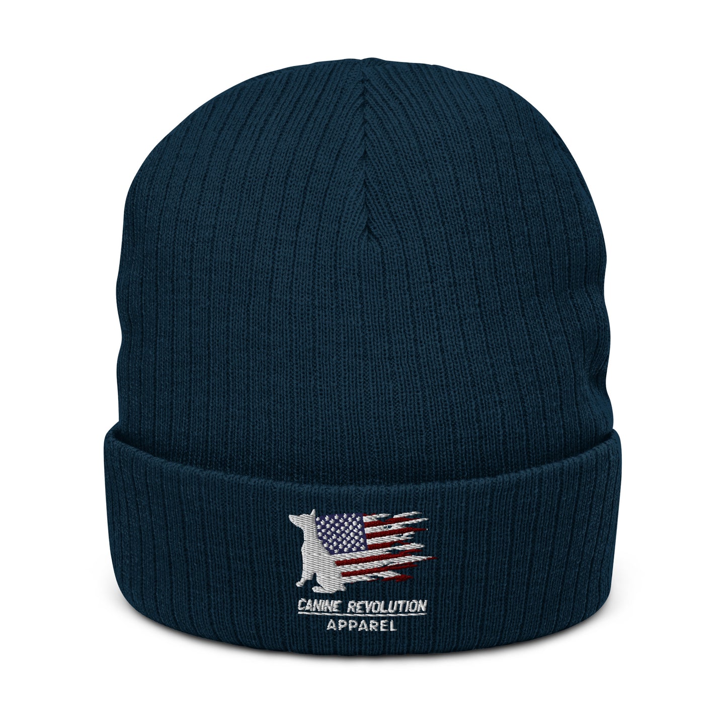 Canine Revolution Apparel Tricolor Logo Double Layer Knit Beanie