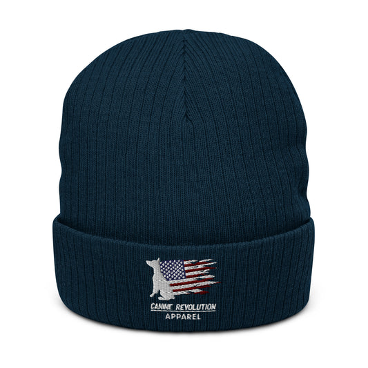 Canine Revolution Apparel Tricolor Logo Double Layer Knit Beanie
