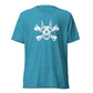 Pirate Doberman Dog White Skull Unisex Tri-Blend T-Shirt