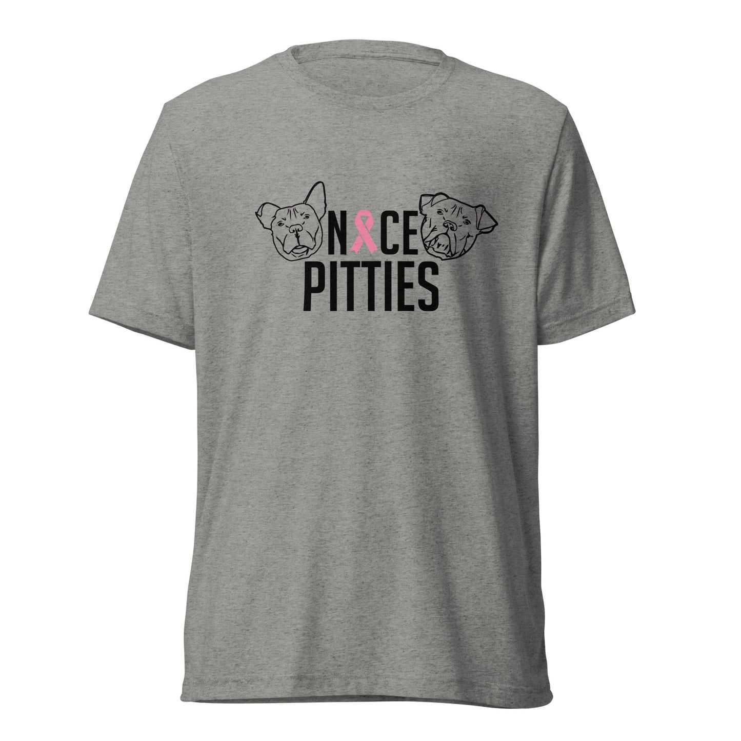 Nice Pitties October Breast Cancer Awareness Month Tri-Blend Unisex T-Shirt