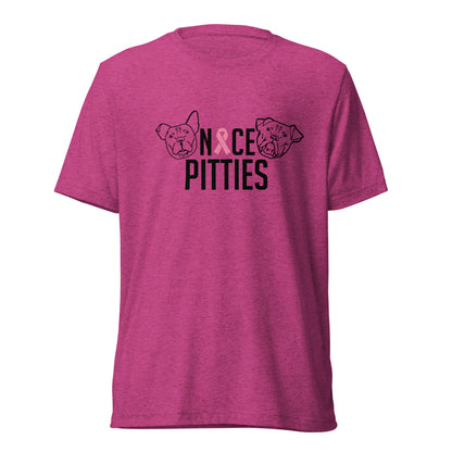 Nice Pitties October Breast Cancer Awareness Month Tri-Blend Unisex T-Shirt