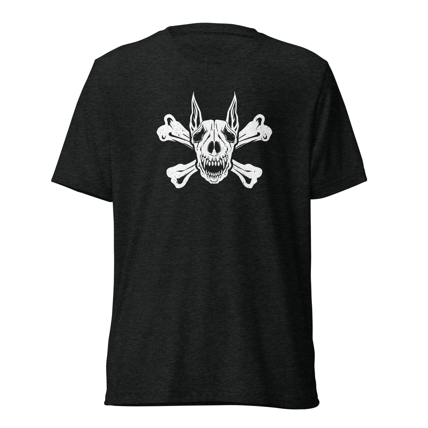 Pirate Doberman Dog White Skull Unisex Tri-Blend T-Shirt