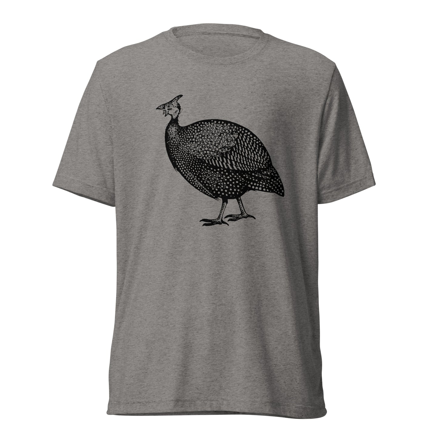 Guinea Fowl Guinea Hen Illustration Poultry Bird Unisex Tri-Blend Farm T-Shirt