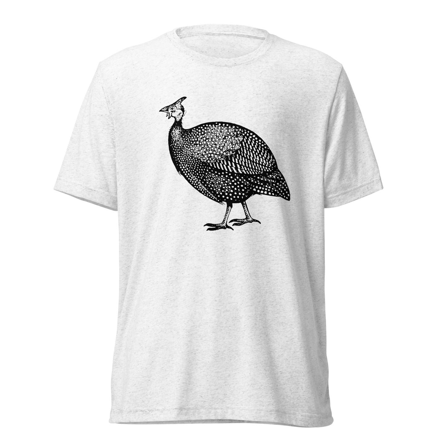 Guinea Fowl Guinea Hen Illustration Poultry Bird Unisex Tri-Blend Farm T-Shirt