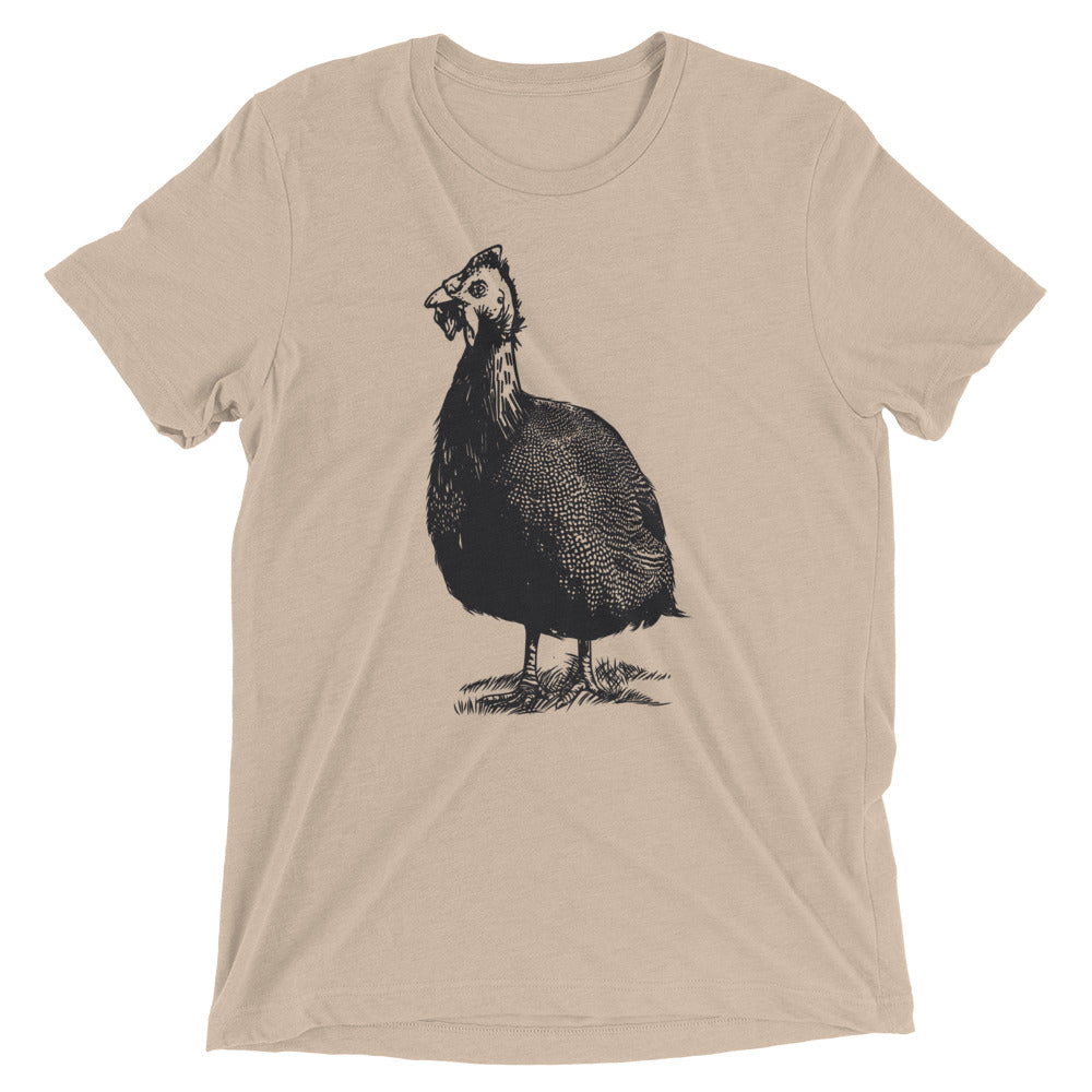 Guinea Hen Guinea Fowl Bird Unisex Tri-Blend Farm T-Shirt
