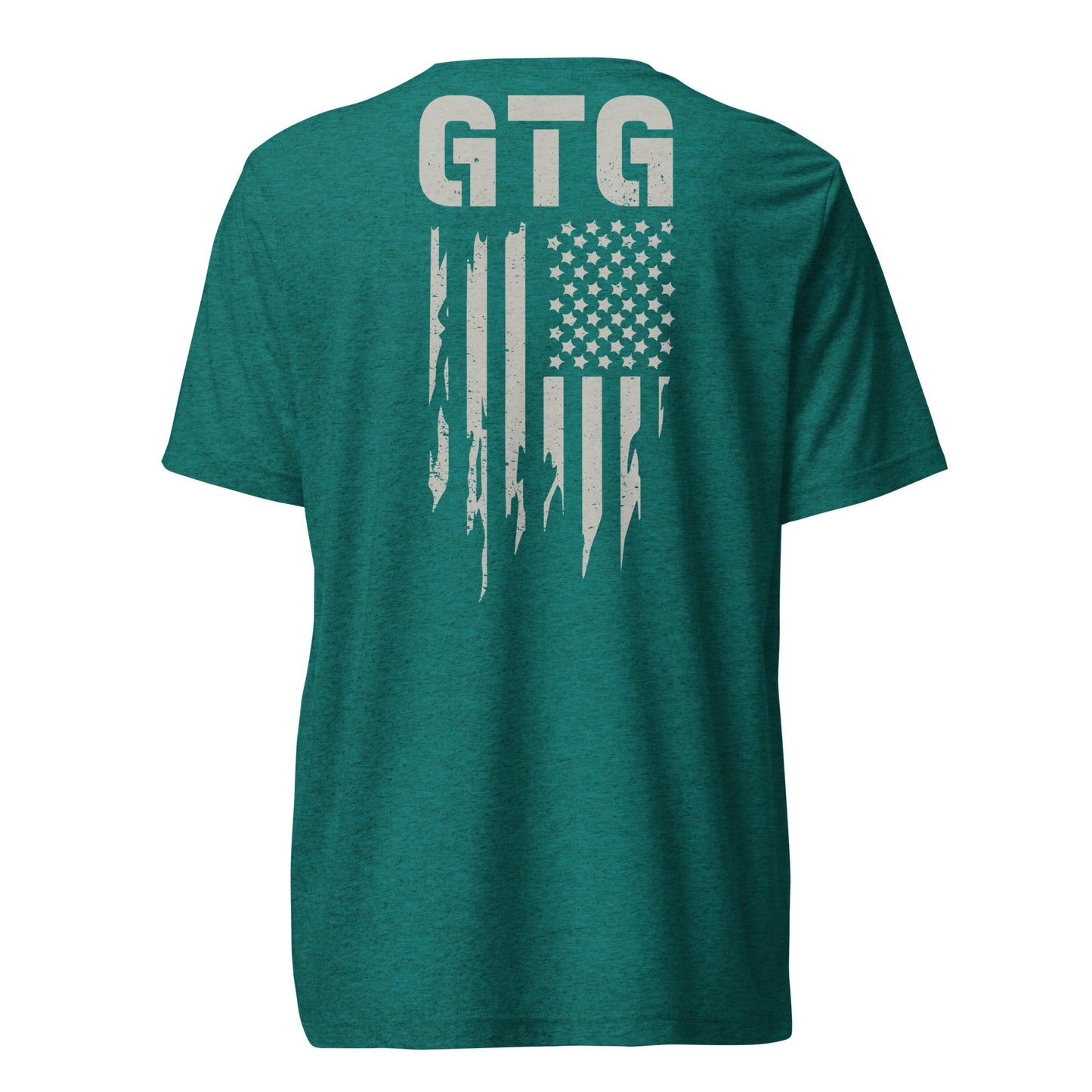 GOOD TO GO Tri-Blend Unisex T-Shirt with Grey American Flag