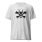 Pirate Doberman Dog Black Skull Unisex Tri-Blend T-Shirt